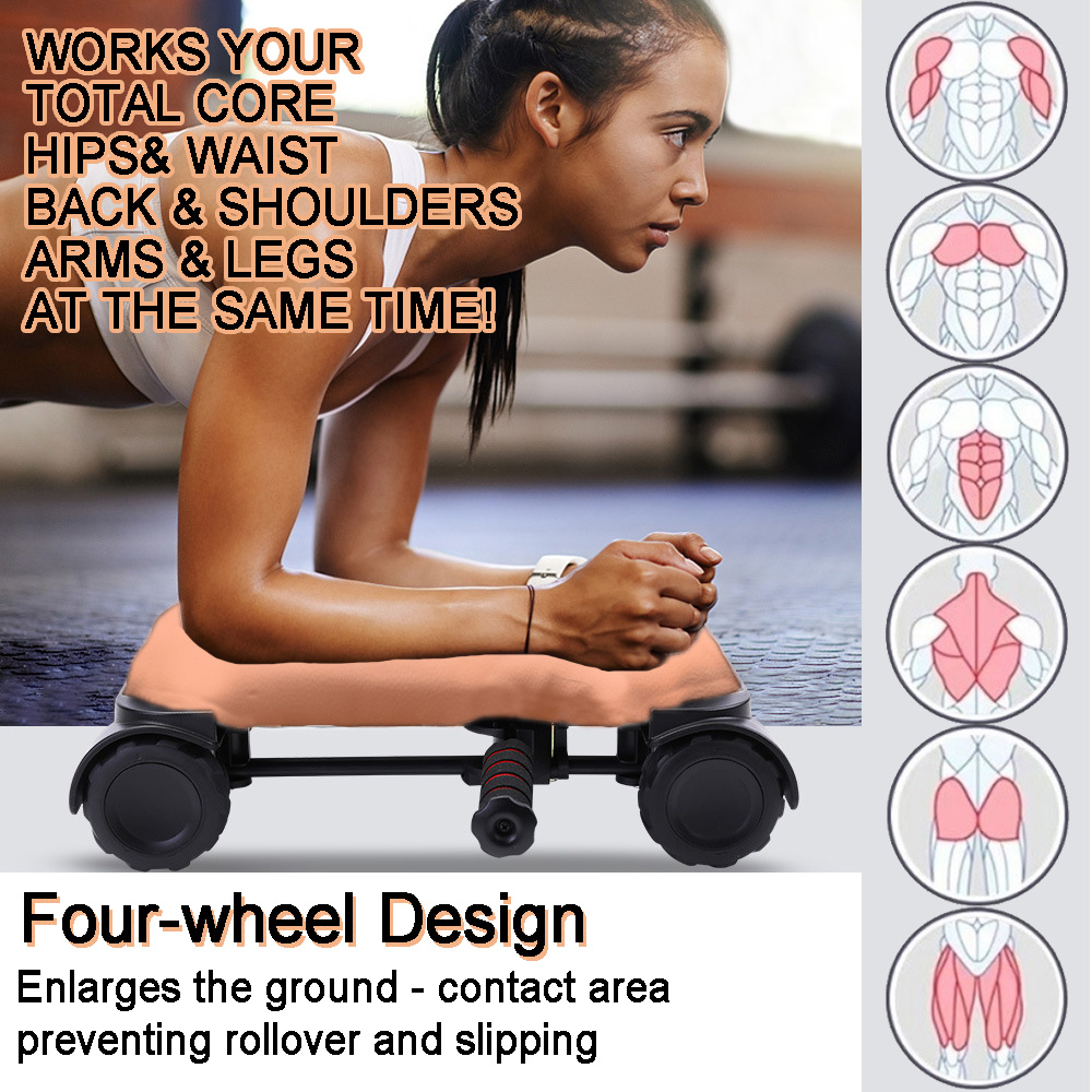 Ab Roller, 4 Wheel Automatic R - Ab Roller Wheel With Elbow Support ulasan dan harga