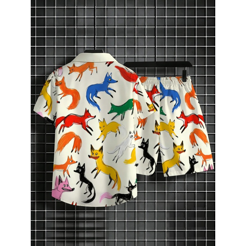 Premium Men's Printed Shirt Sh - Hiking ulasan dan harga