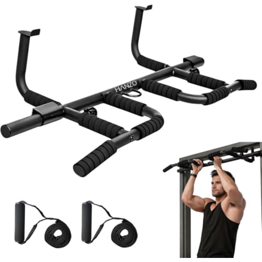 Doorway Pull Up Bar Set with S - Door Pull Up Bar No Screw ulasan dan harga